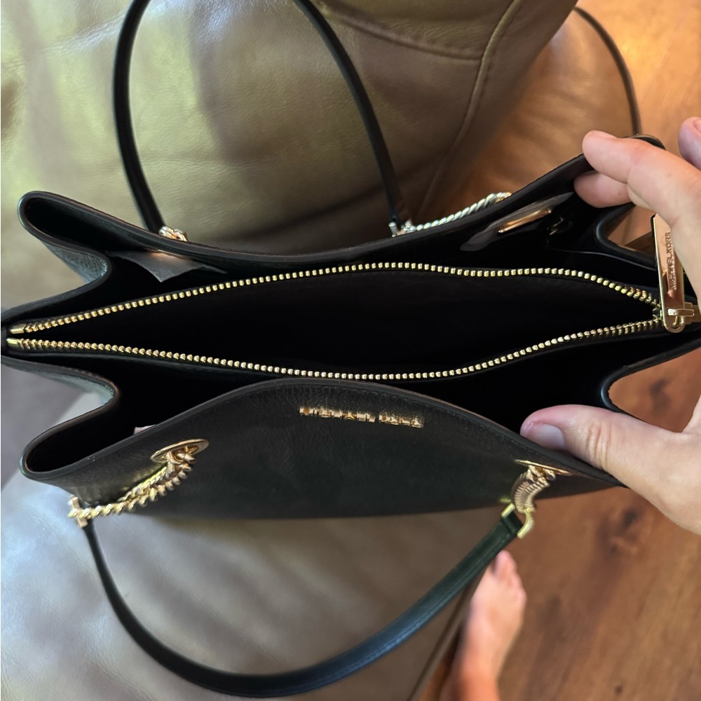 Michael Kors Black Leather Satchel - Picture 2 of 3